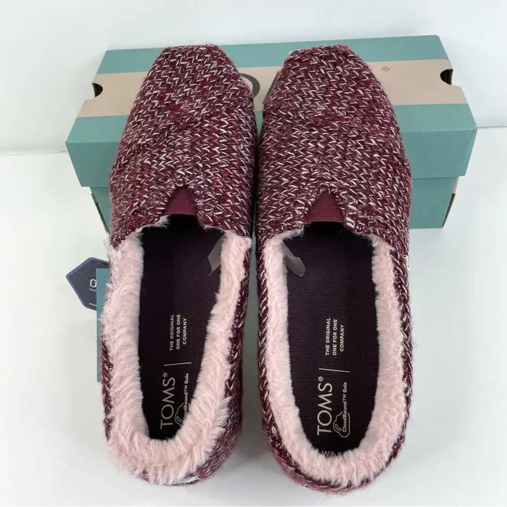 NWT TOMS Women’s Alpargata Ribbed Sweater Size 8.5